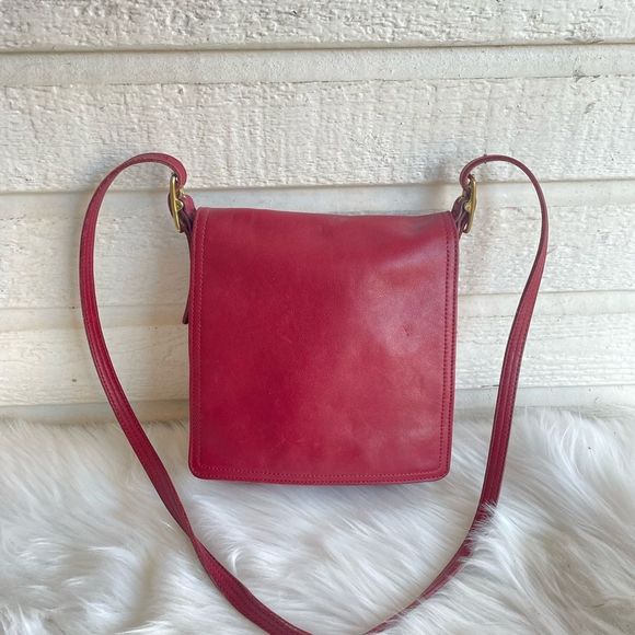 Coach Handbags - COACH Vintage Red Legacy Flap Crossbody Bag Willis Winnie 9821